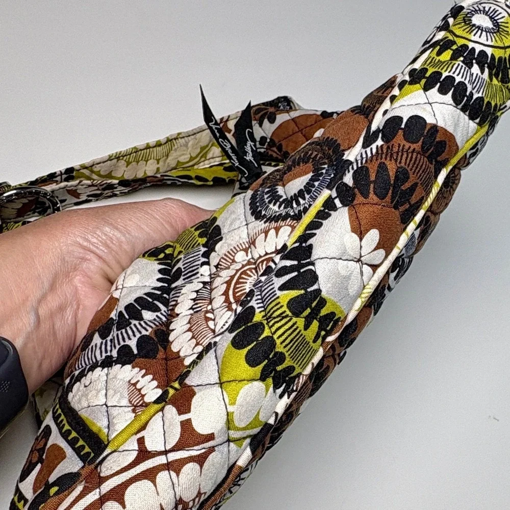 Vera Bradley Crossbody Quilted Cotton Retired Bag Brown Green Purse Earthy Cargo